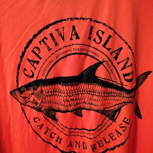 Captiva Island Graphic Tee in Red